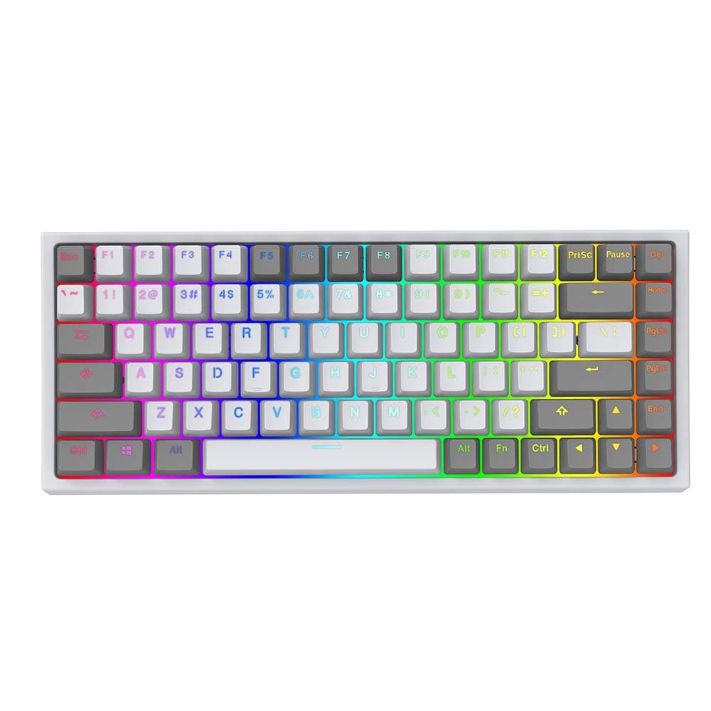 YUNZII KC84 84 Keys Hot Swappable Wired Mechanical Keyboard with PBT Dye-subbed Keycaps, Programmable, RGB,NKRO,Type-C Cable for Win/Mac/Gaming/Typ...