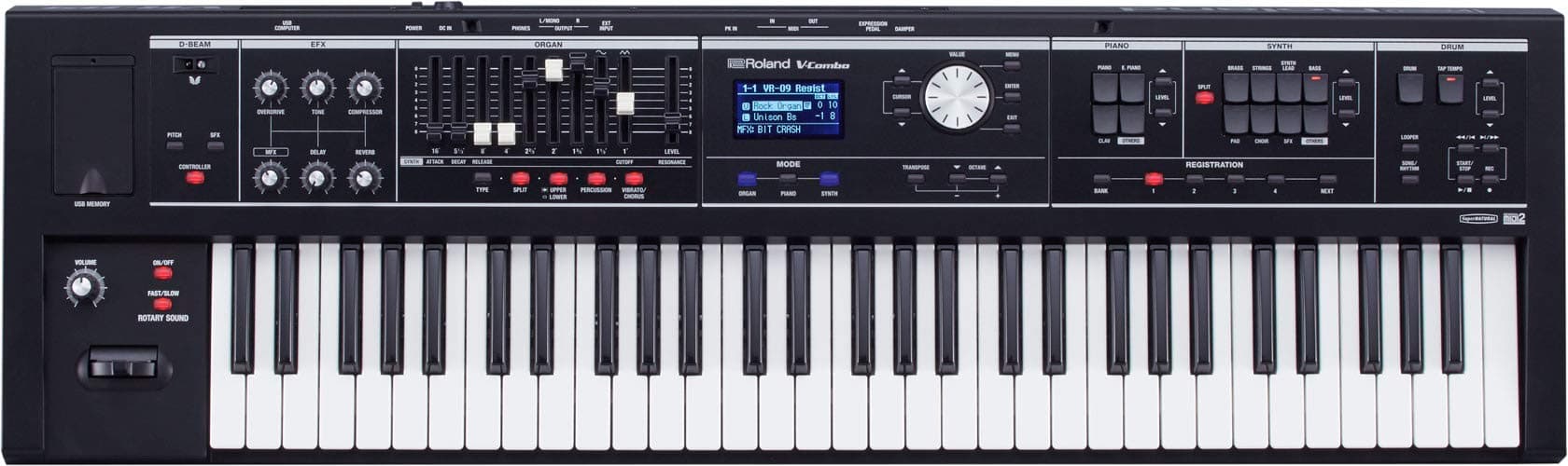 Roland VR-09-B 'V-Combo' | Travel-Ready 61-Note Keyboard with All the Sounds You Need