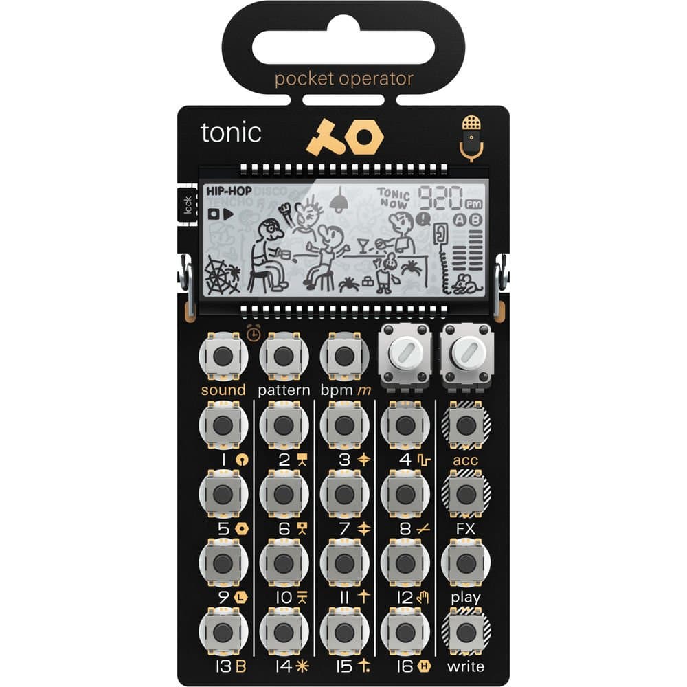 teenage engineering Pocket Operator PO-32 Tonic Drum and Percussion Synthesizer and Sequencer with Built-In Microphone - Compatible with Microtonic...