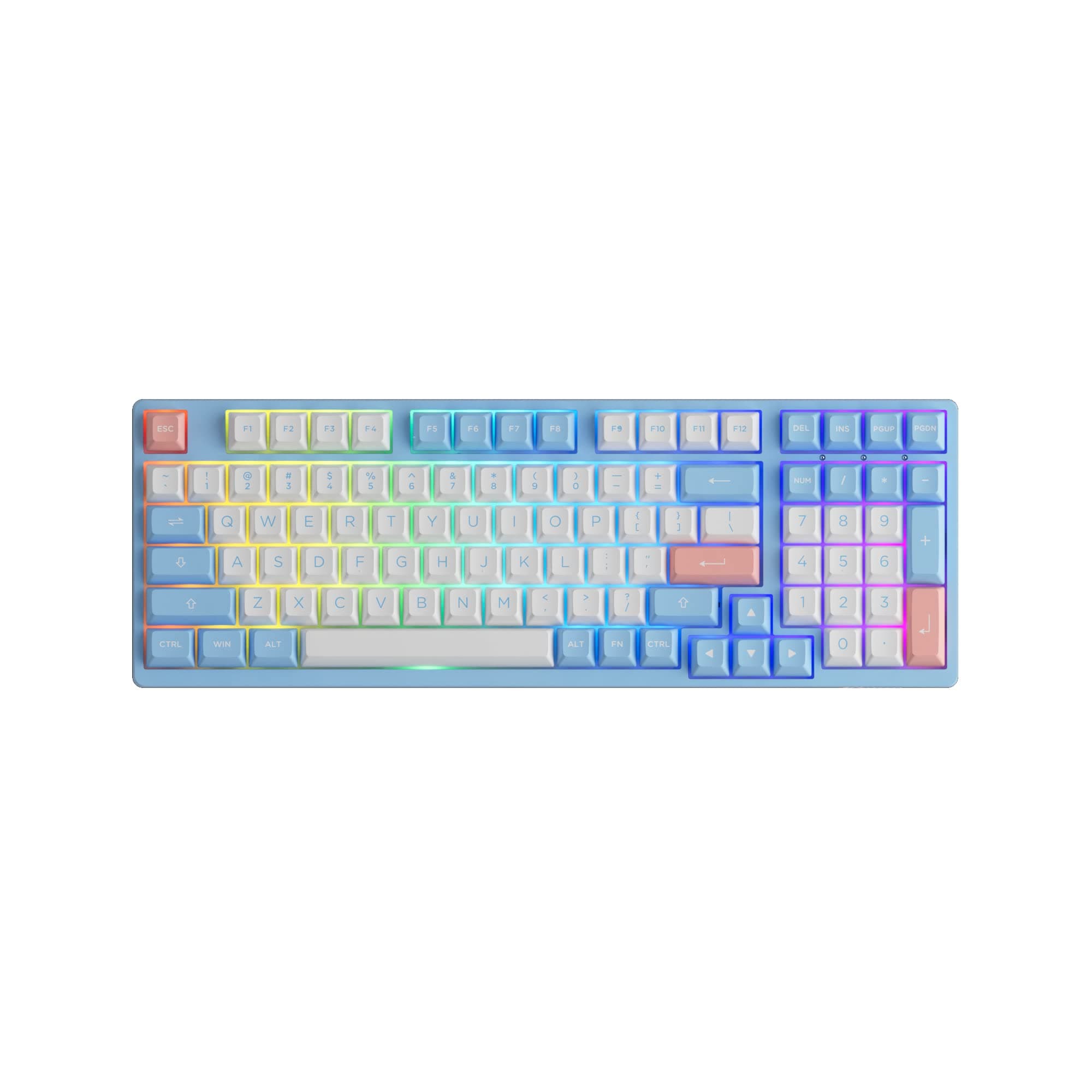 EPOMAKER AKKO Doll of The Princess 3098B 98 Keys Hot-Swap 2.4Ghz Wireless/Bluetooth5.1/Wired Mechanical Keyboard with RGB Backlight, Double-Shot PB...
