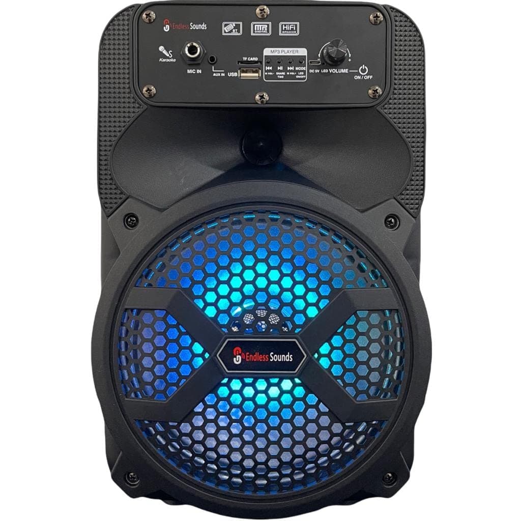 Endless Sounds 8" Inch Portable Bluetooth Speaker System, Powerful Bluetooth Speaker, 8 inch Subwoofer, Balanced Sound, Great for Outdoor Party...
