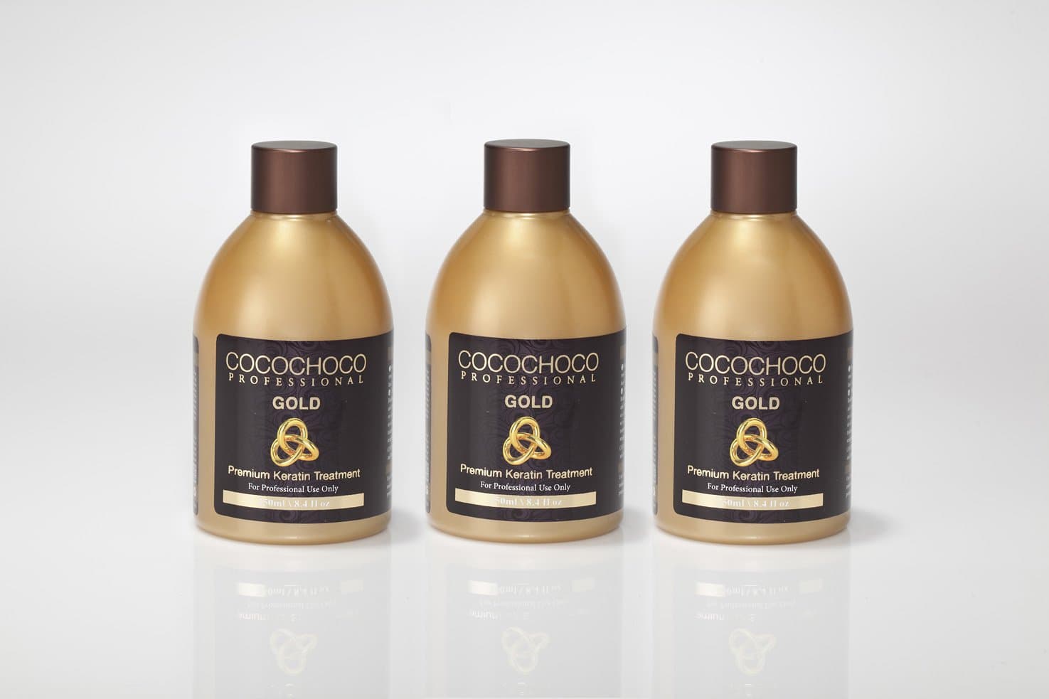 Cocochoco Gold 24k hair treatment 8.4oz (250ml) New Improved Formula 3 Pack - 25.2oz total