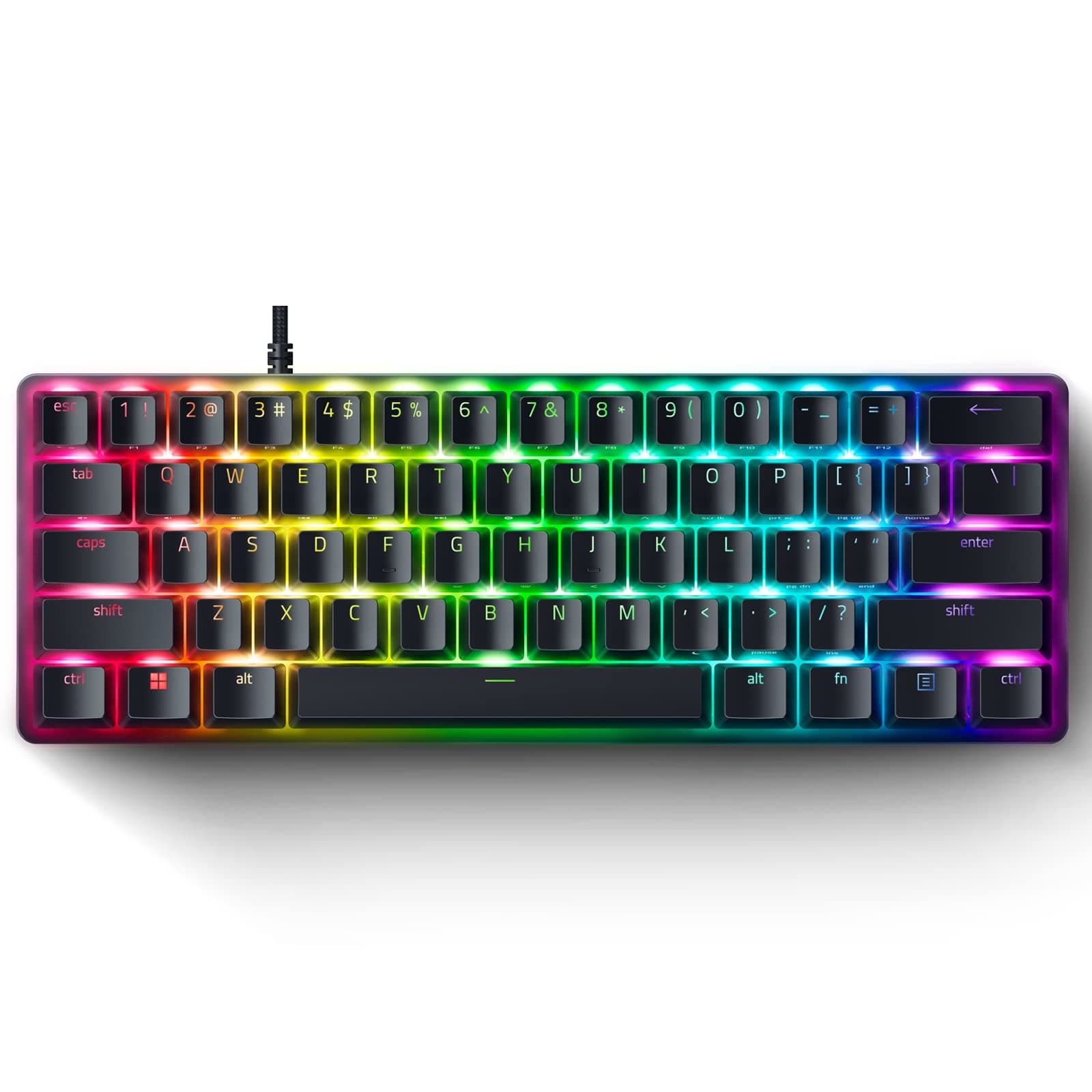 Razer Huntsman Mini 60% Gaming Keyboard: Fast Keyboard Switches - Linear Optical Switches - Chroma RGB Lighting - PBT Keycaps - Onboard Memory - Cl...