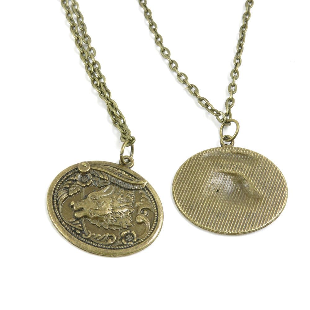 200 Pieces Antique Bronze Fashion Jewelry Making Charms Necklace Costume Sweater Long Chain Pendant XL-GT00408 Wolf Tag Signs