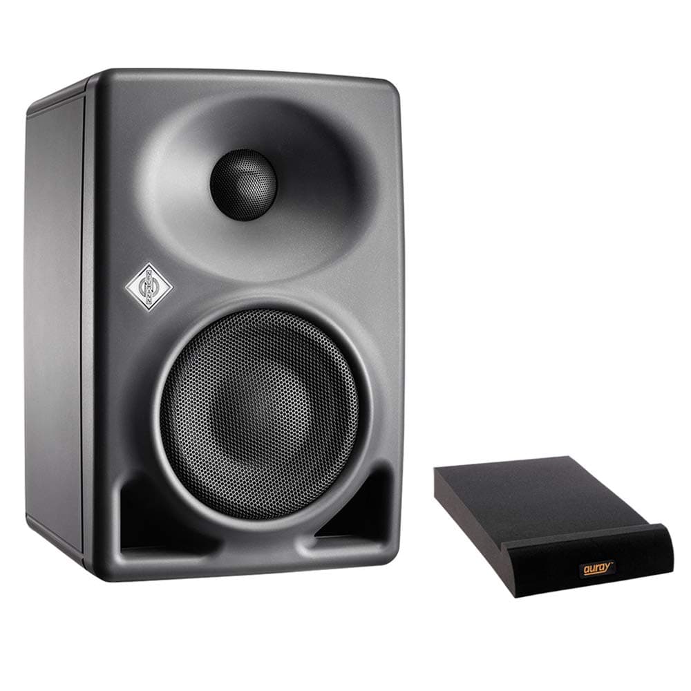 Neumann KH 80 DSP 4" Active 2-Way Studio Monitor (Gray, Single) with IP-M Isolation Pad, Medium Bundle