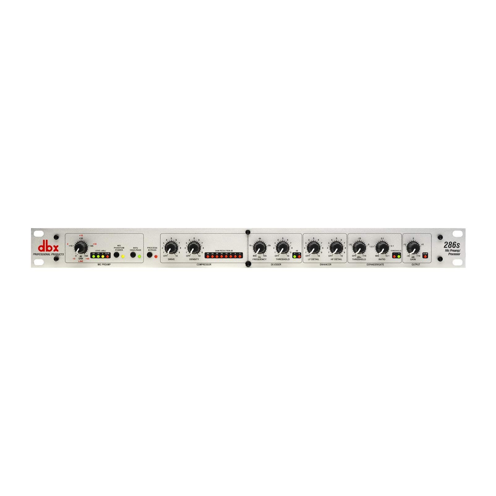 dbx 286s Microphone Preamp & Channel Strip Processor, Mono 4-Way