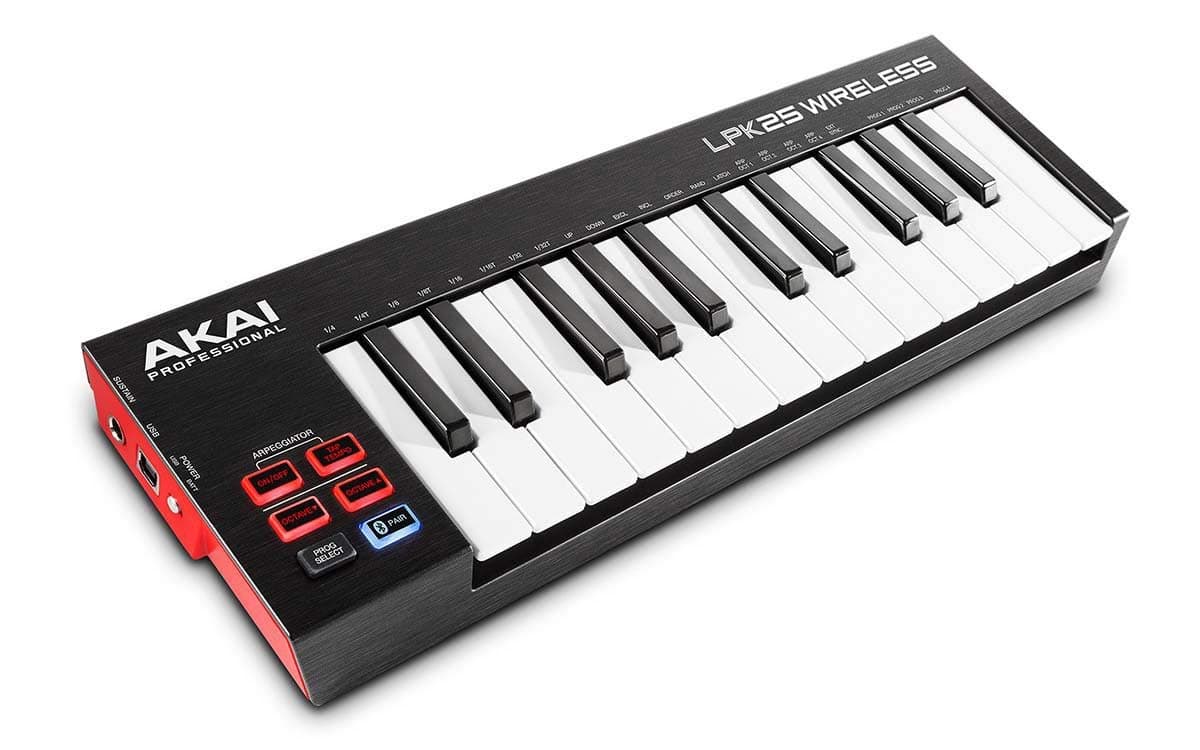 Akai Professional LPK25 Wireless | Bluetooth-Enabled 25-Key Velocity Sensitive Mini MIDI Keyboard for Production and Performance, Suitable for iOS,...