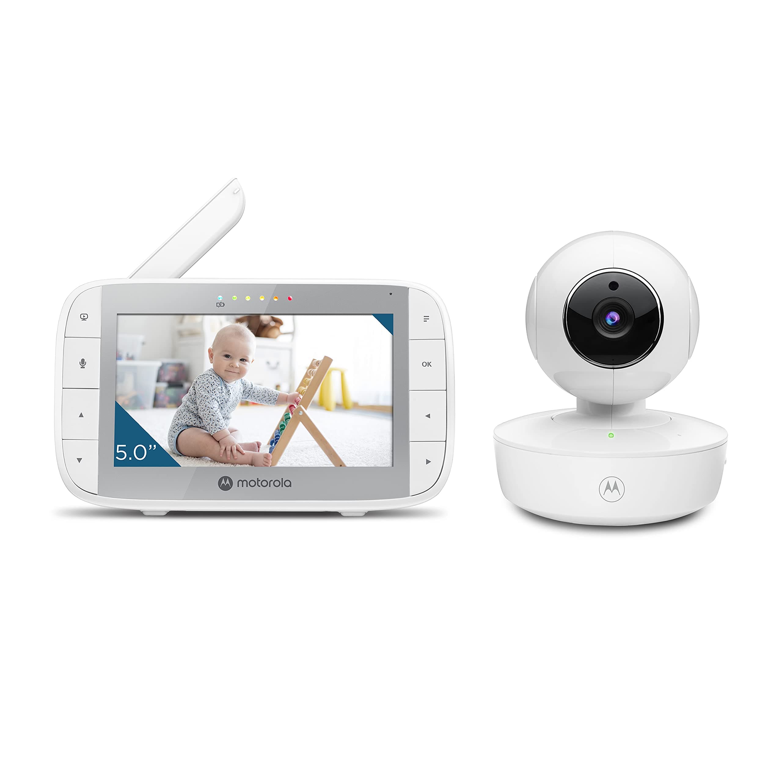 Motorola Baby Monitor VM36XL Portable Video Baby Monitor with Camera, 1000ft Range 2.4 GHz Wireless 5" Screen, Two-Way Audio, Remote Pan, Tilt,...