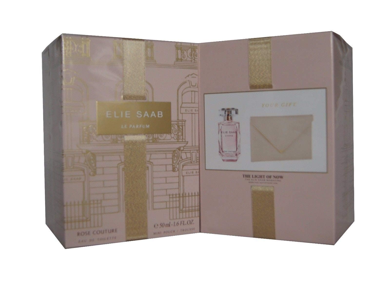 Elie Saab Le Parfum Rose Couture Elie Saab for Women 2 Pieces Gift Set (1.6 Oz Eau De Toilette/Mini pouch)