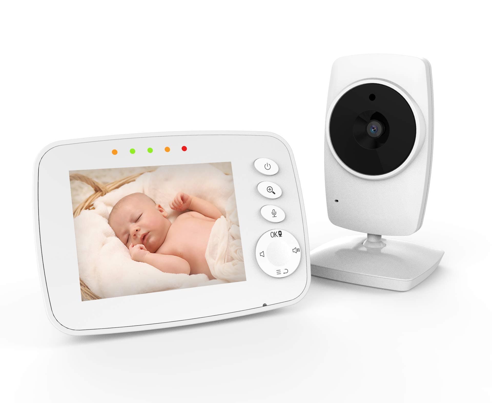 IKQIEOR Baby Monitor- 3.2" Video Baby Monitor with Camera and Video, Two-Way Audio, Infrared Night Vision, 2 x Zoom and Lullabies Play (3.2 inch)