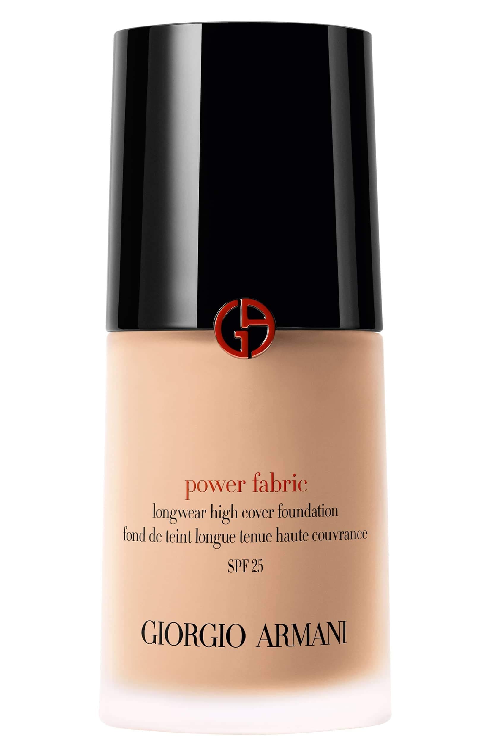 GIORGIO ARMANI Power Fabric Longwear High Cover Foundation SPF 25, No.6 Medium Warm, 1 Ounce