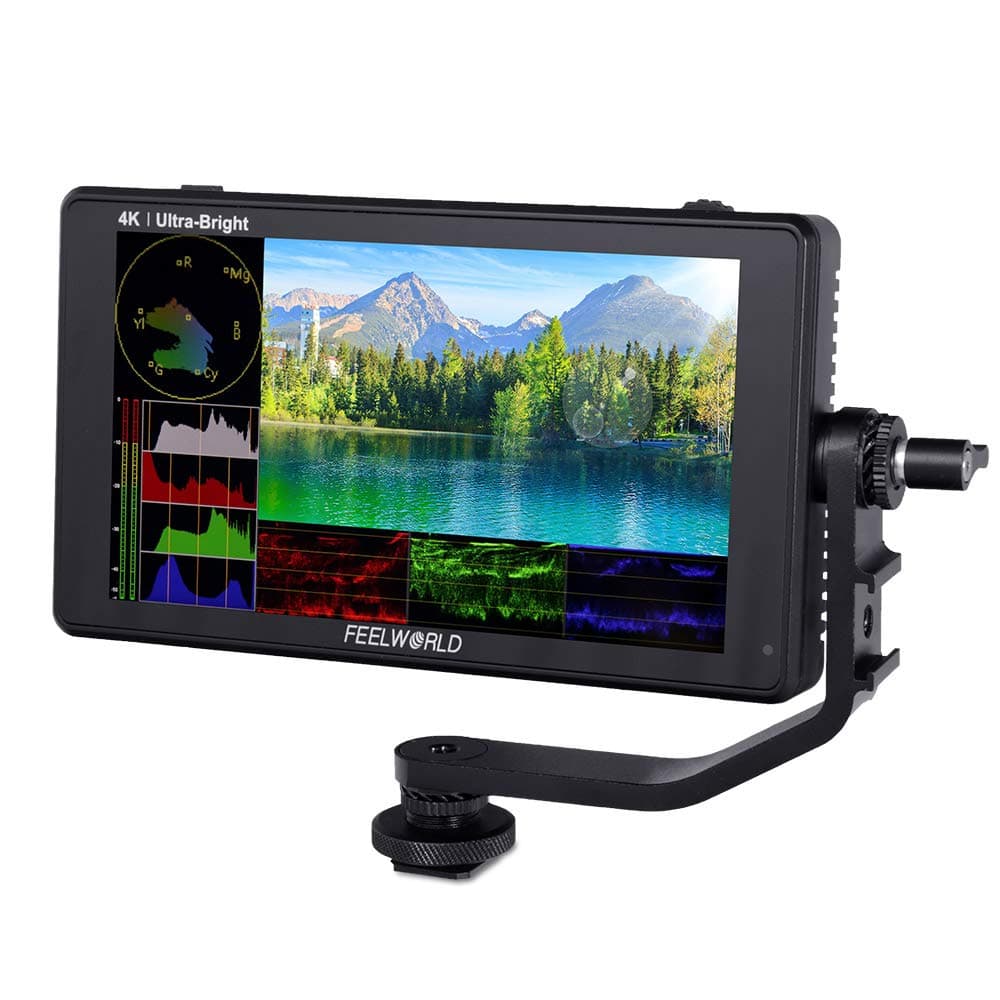 FEELWORLD LUT6S 6 Inch SDI 2600nits HDR 3D LUT Touch Screen DSLR Camera Field Monitor with Waveform VectorScope Histogram 3G-SDI 4K HDMI Input Outp...