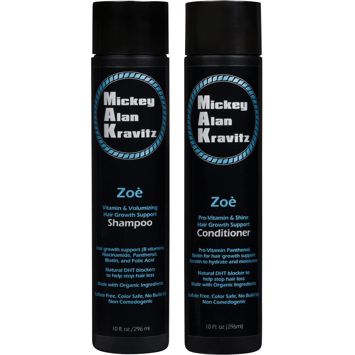 Zoe Vitamin, Volumizing Hair growth Shampoo + Pro-Vitamin, Shine Conditioner. With Biotin & natural DHT blockers to help stop hair loss and promote...