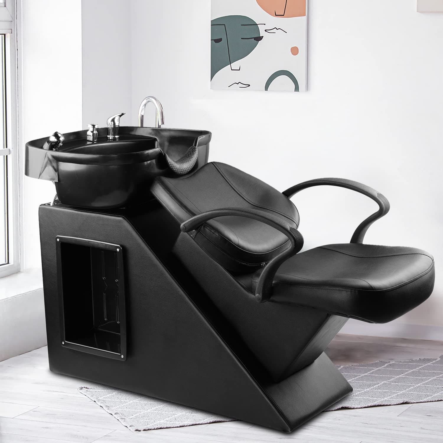 Salon Shampoo Barber Chair, Wonlink Backwash Bowl Sink Spa Equipment Station Unit,Luxury