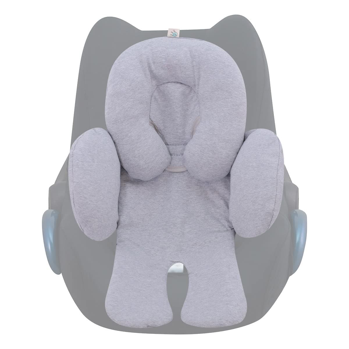 JANABEBE Reducer Cushion Infant Head & Baby Body Support Antiallergic 100% Cotton (Head, Body and Back Support, Grey Stone) 3 Parts