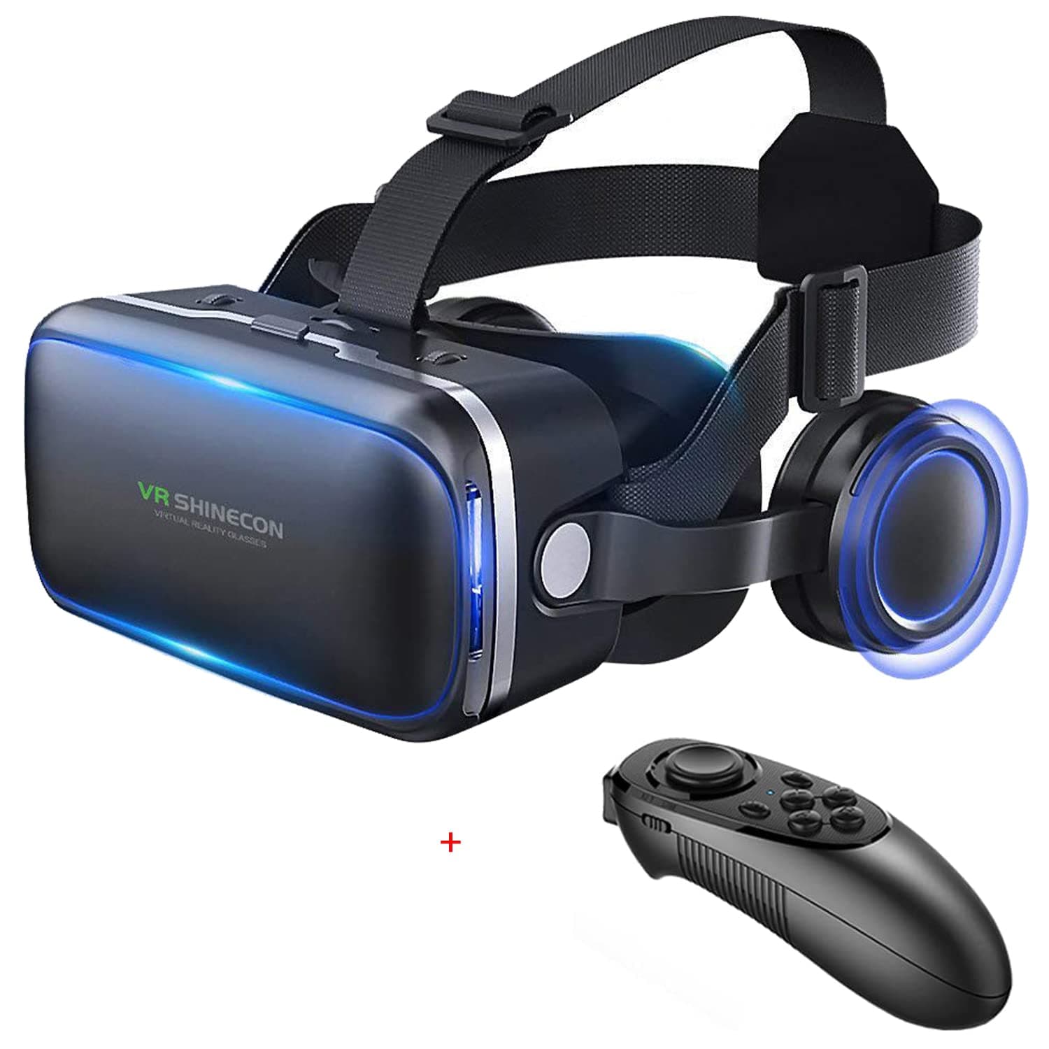 VR SHINECON Virtual Reality VR Headset 3D Glasses Headset Helmets VR Goggles for TV, Movies & Video Games Compatible iOS, Android &Support 4.7-6.53...