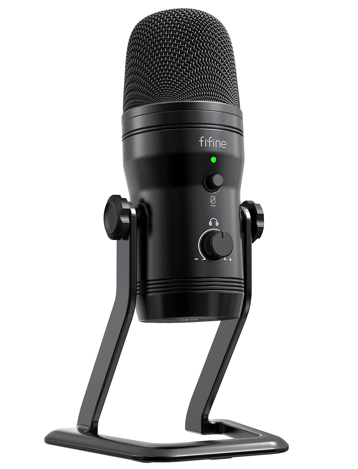 FIFINE USB Studio Recording Microphone Computer Podcast Mic for PC, PS4, Mac with Mute Button & Monitor Headphone Jack, Four Pickup Patterns for Vo...