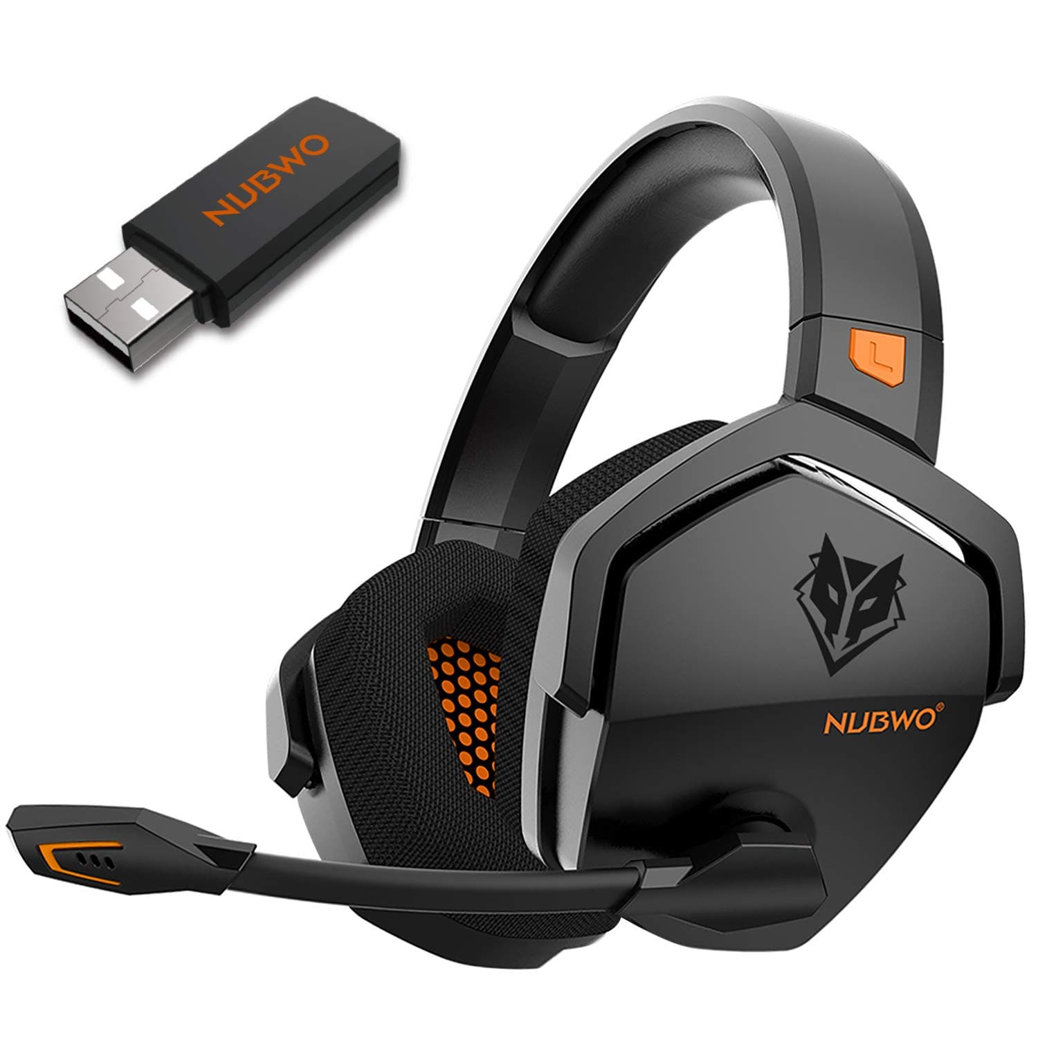 NUBWO G06 Wireless Gaming Headset with Microphone for PS5, PS4, PC, Mac, 3-in-1 Gamer Headphones with Mic, 2.4GHz Wireless for Playstation Console,...