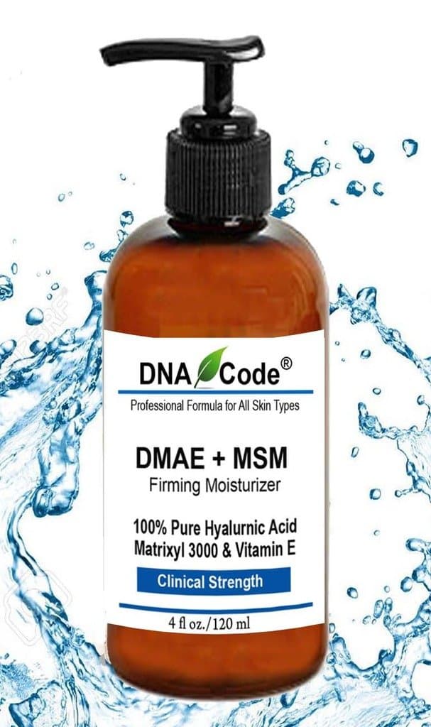 DNA Code-5% DMAE+MSM Firming Moisturizer, 100% Pure Hyaluronic Acid +Matrixyl 3000