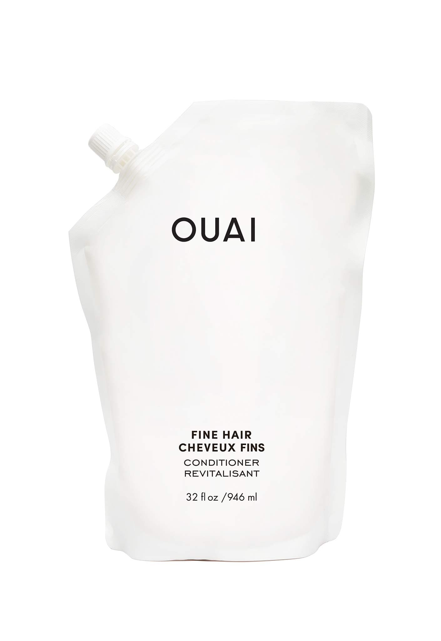 OUAI Fine Conditioner Refill Pouch. This Lightweight Conditioner Gives Fine Hair Softness, Bounce and Volume. Made with Keratin, Biotin and Chia Se...