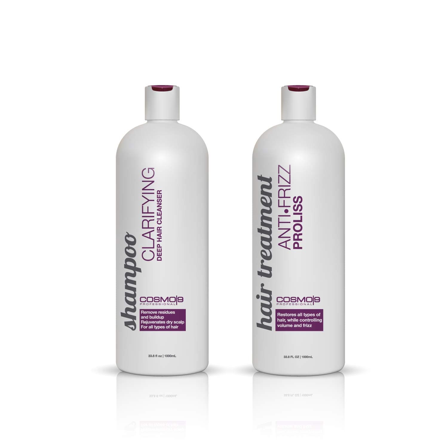 COSMO-9 Proliss Anti Frizz hair Treatment - Formaldehyde Free - 33.8 fl.oz (1000ml) - USA