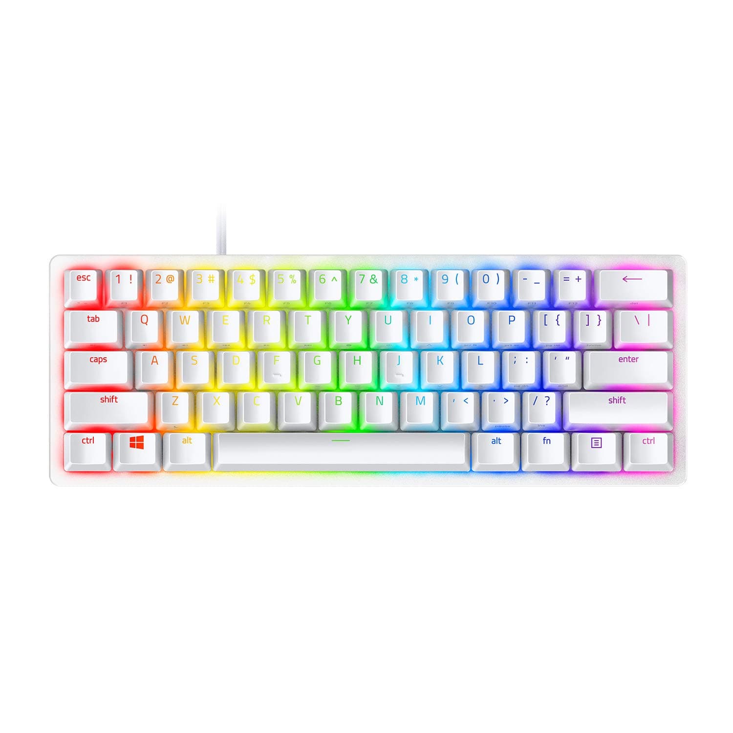 Razer Huntsman Mini 60% Gaming Keyboard: Fast Keyboard Switches - Clicky Optical Switches - Chroma RGB Lighting - PBT Keycaps - Onboard Memory - Me...