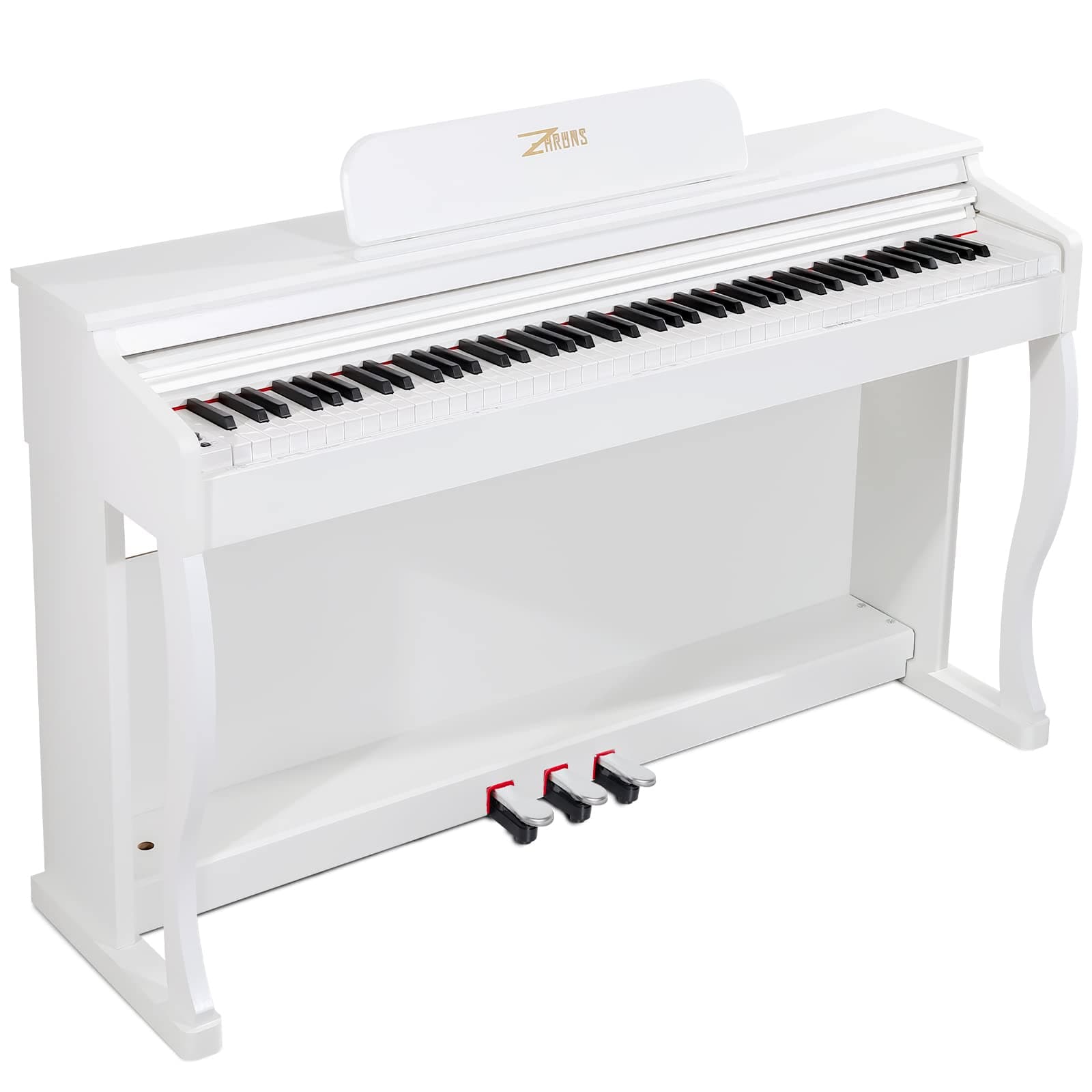 ZHRUNS Digital Piano,88 Heavy Hammer Piano Keys with Touch Response Electric Keyboard Piano/Music Stand+Power Adapter+3 Metal Pedals+Instruction Bo...