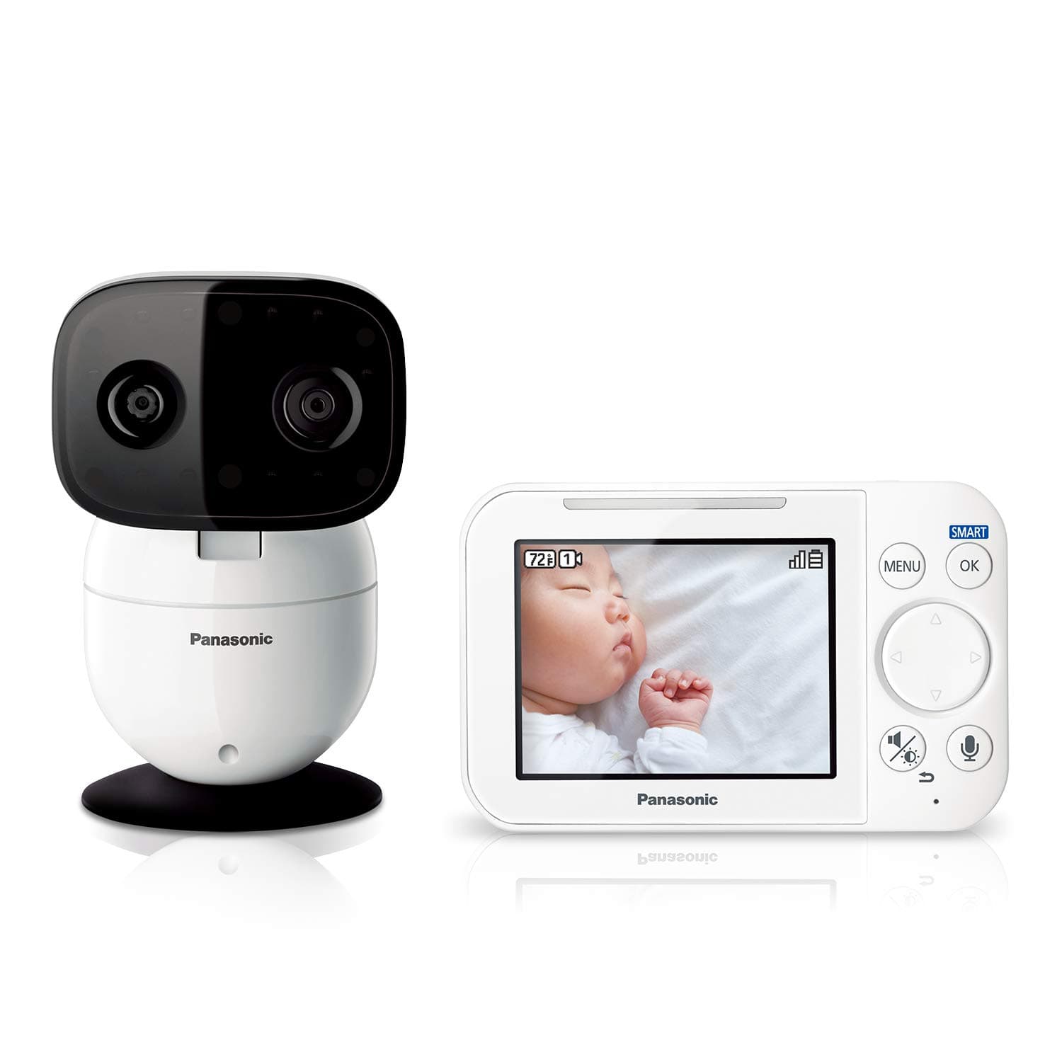 Panasonic Baby Monitor with Camera and Audio, 3.5” Color Video Baby Monitor, 1500-ft Long Range, Secure Connection, 2-Way Talk, Soothing Sounds, Re...