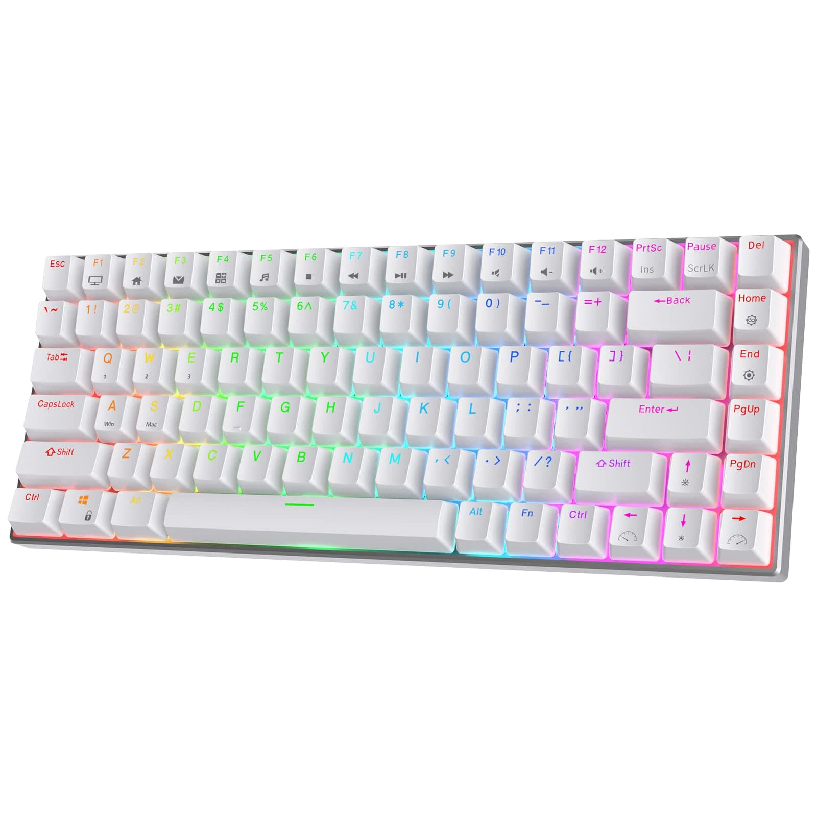 RK ROYAL KLUDGE RK84 Pro RGB 75% Triple Mode BT5.0/2.4G/USB-C Hot Swappable Mechanical Keyboard, 84 Keys Wireless Bluetooth Gaming Keyboard with Al...
