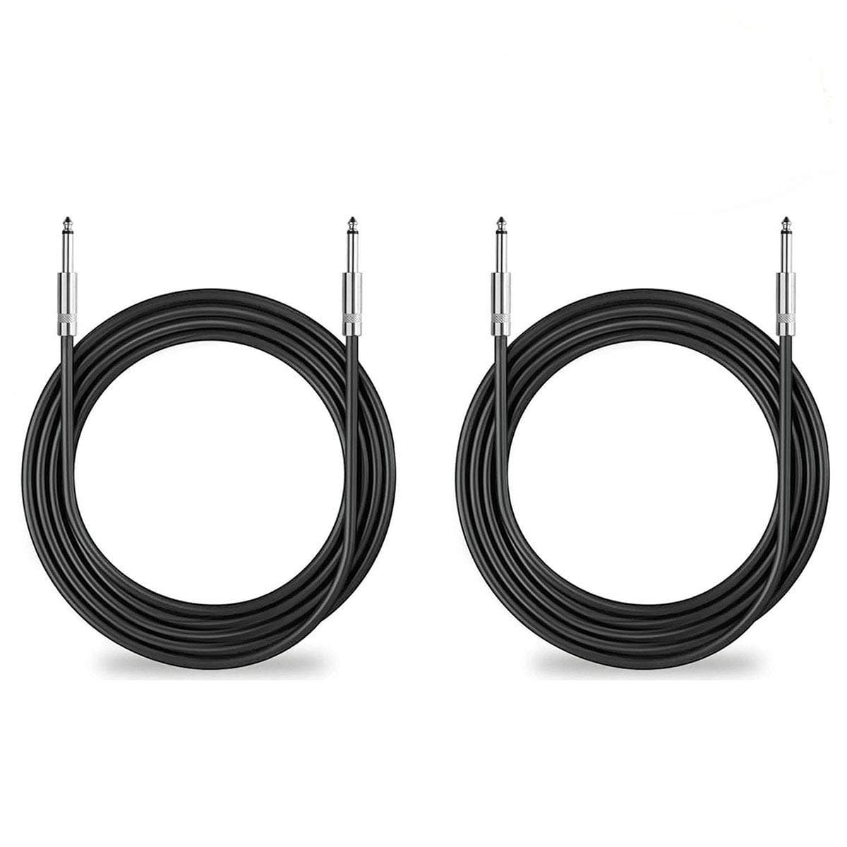 Dekomusic 2Pack 200 ft 1/4" to 1/4" Speaker Cables, True 12AWG Patch Cords, 1/4 Male Inch DJ/PA Audio Speaker Cable 12 Gauge Wire.