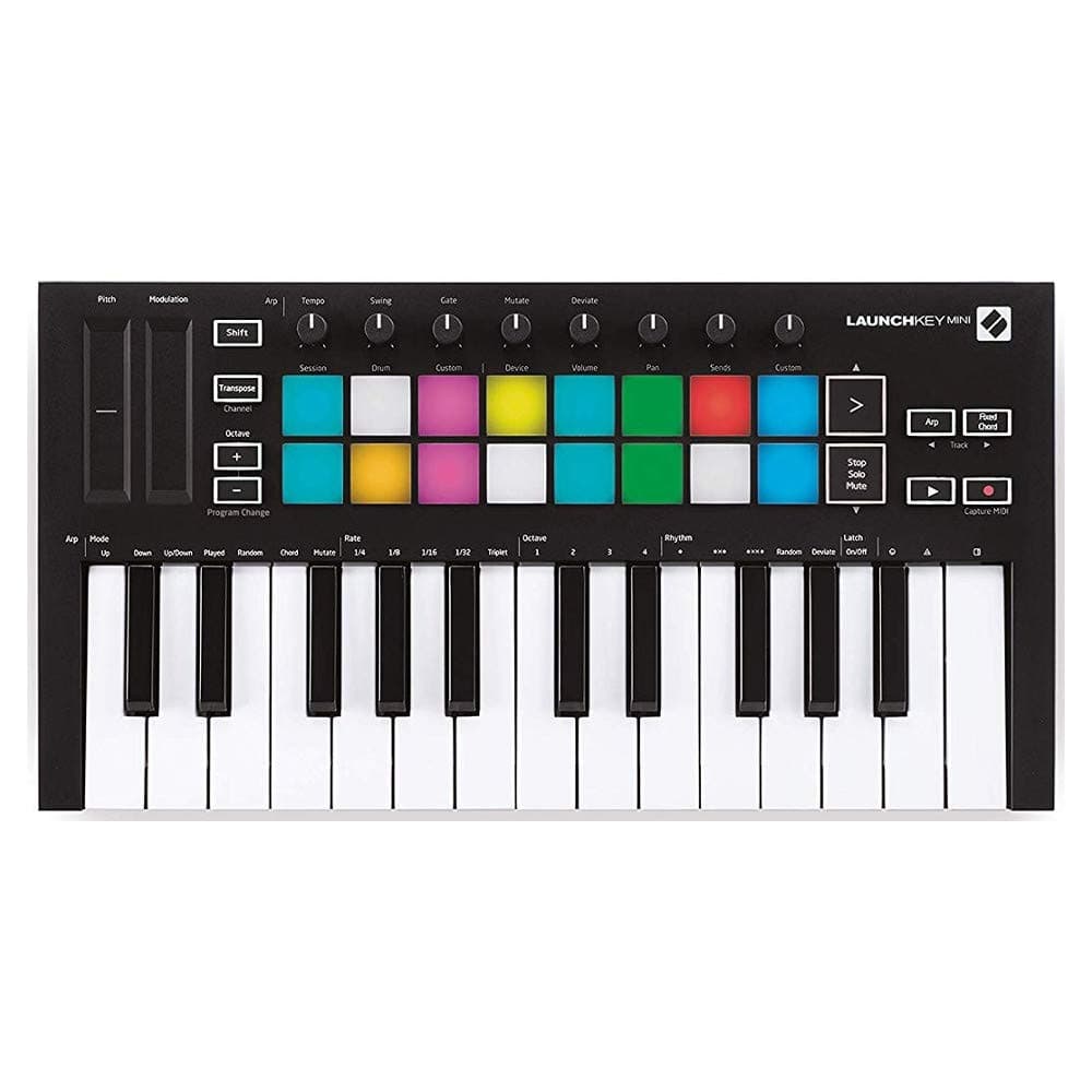 Novation Launchkey Mini [MK3] — Portable 25-Key, USB, MIDI Keyboard Controller with DAW Integration. Chord Mode, Scale Mode, and Arpeggiator — for ...
