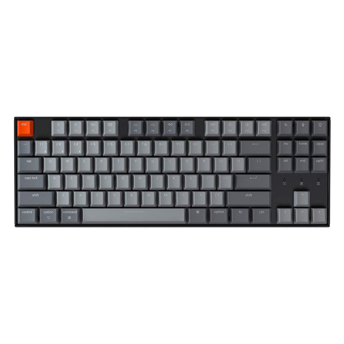 Keychron K8 Hot-swappable Wireless Bluetooth/Wired USB Mechanical Keyboard with Gateron G Pro Brown Switch/White LED Backlight/N-Key Rollover, Tenk...