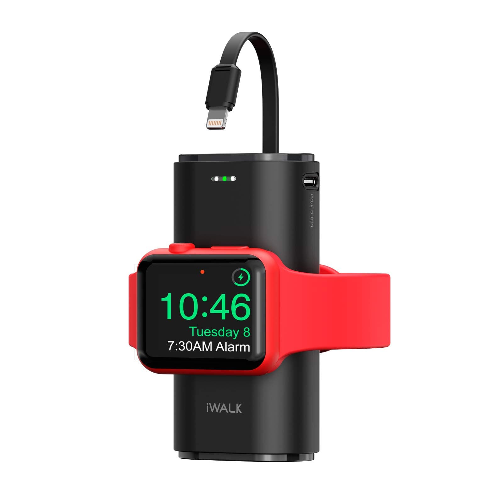 iWALK Portable Apple Watch Charger, 9000mAh Power Bank with Built in Cable, Apple Watch and Phone Charger, Compatible with Apple Watch Series 6/Se/...