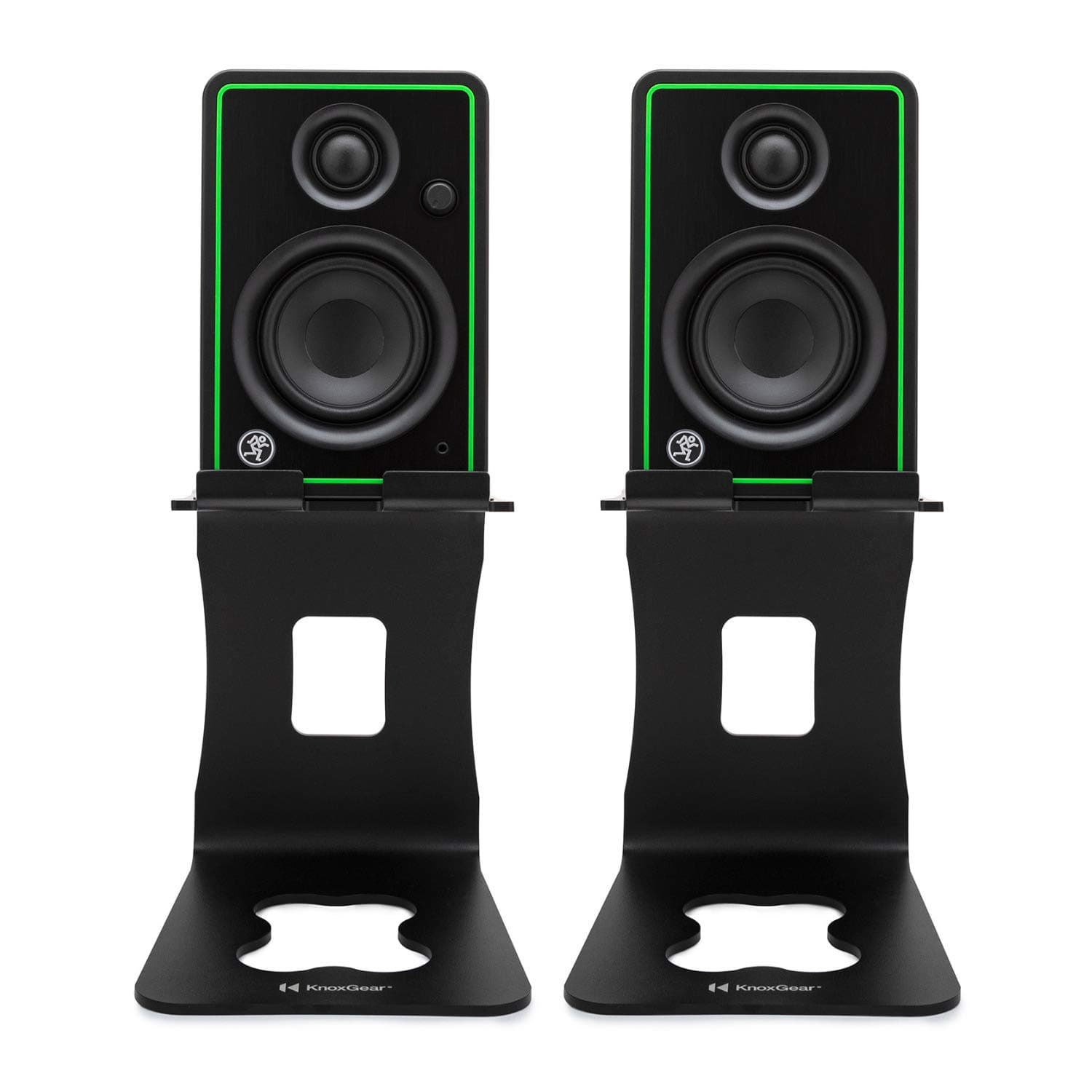 Mackie CR3-X 3-Inch Multimedia Monitors (Pair) Bundle with Knox Gear Monitor Stands (2 Items)