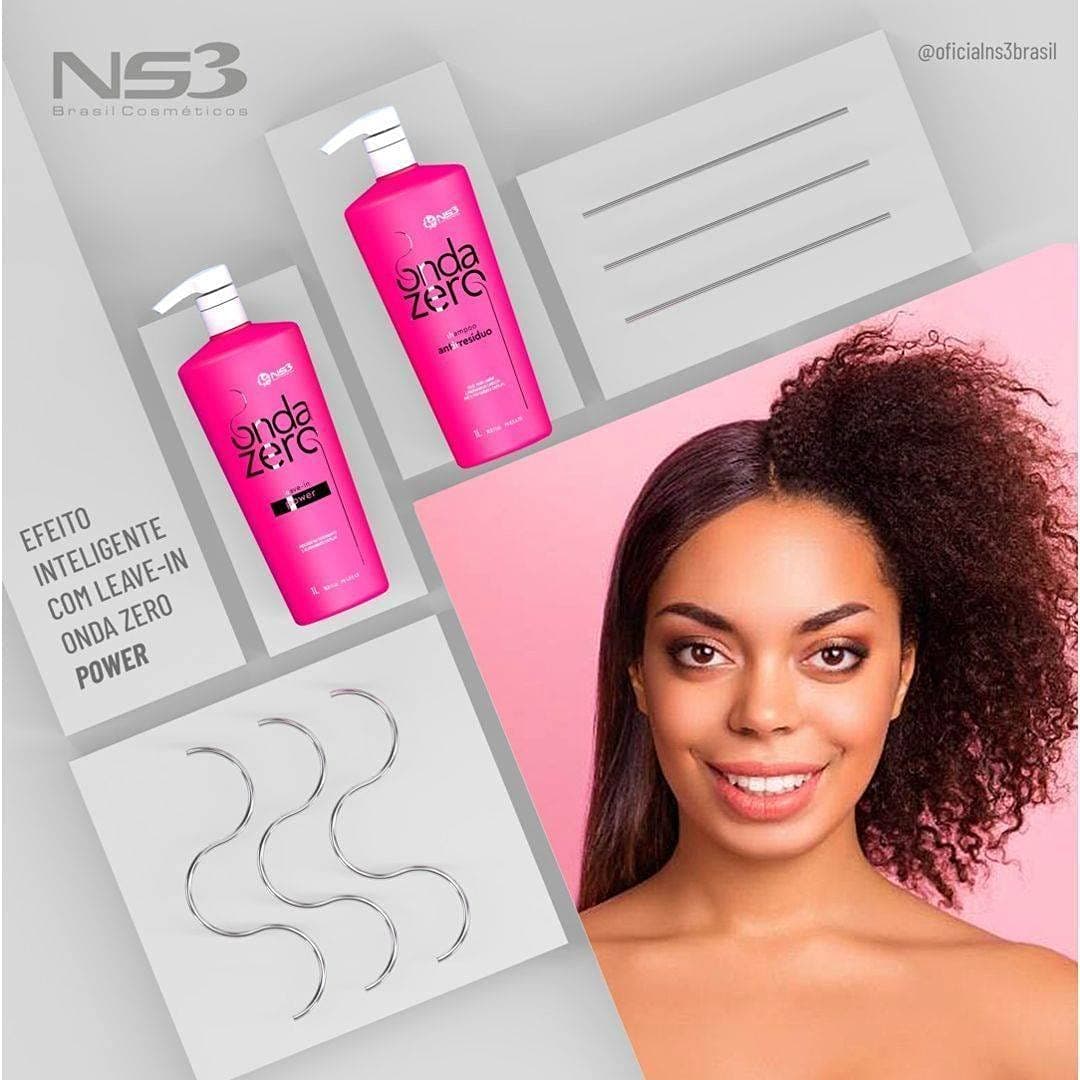 NS3 Brasil Cosmetics NS3 Brasil Onda Zero Keratin Alisado Straightening - Kit Shampoo/Keratin Power