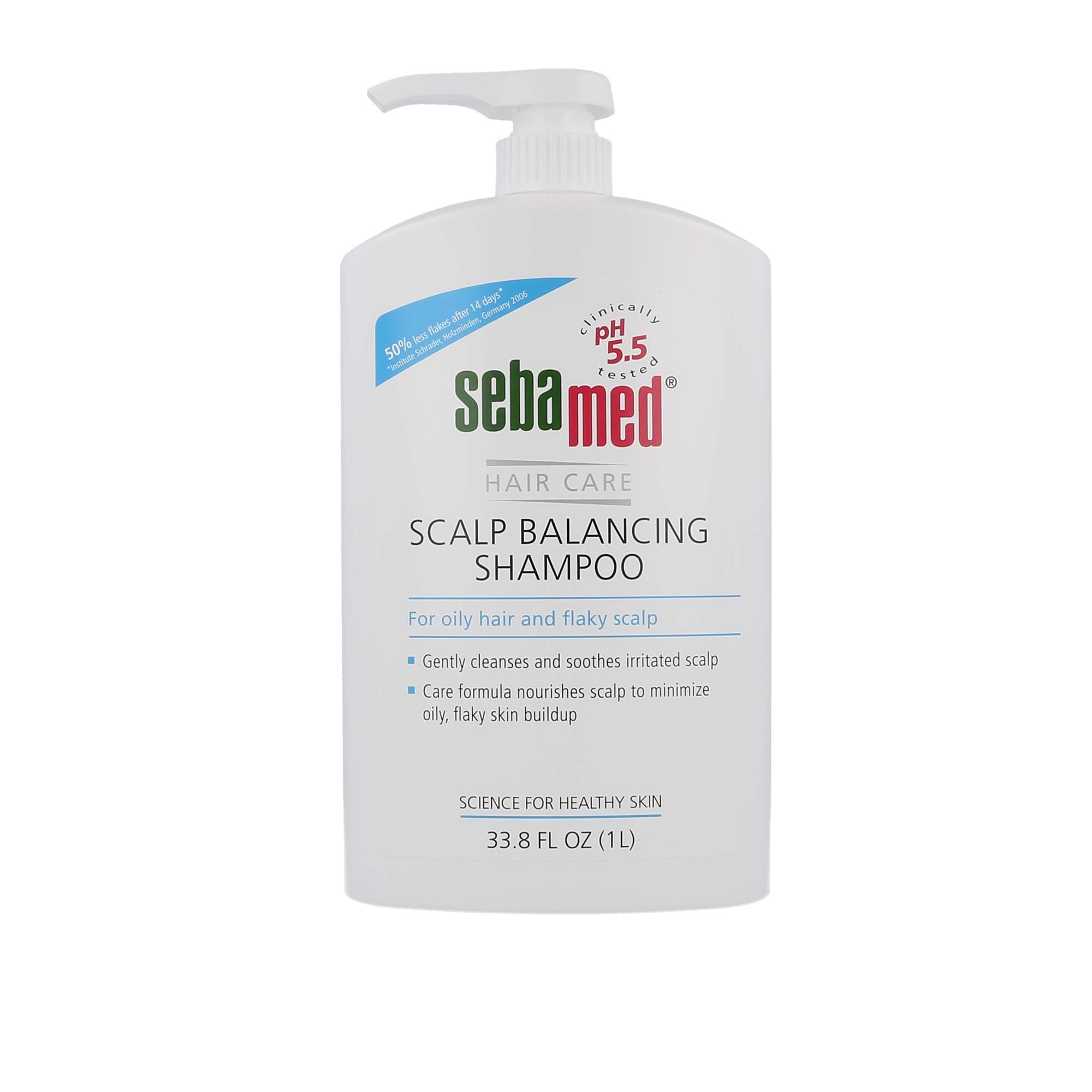 Sebamed Scalp Balancing Shampoo - Gentle Anti Dandruff Shampoo Formula for Oily Hair and Flaky Scalp 33.8 Fluid Ounces (1 Liter with Pump)