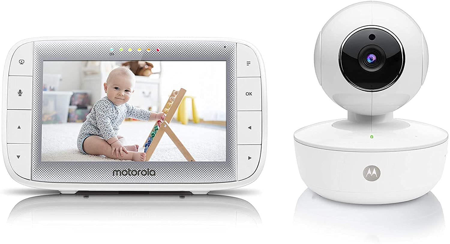 Motorola Video Baby Monitor 5” Color Parent Unit, Remote Pan/Tilt/Zoom, Portable Rechargeable Camera, Two-Way Audio, Night Vision, 5 Lullabies, MBP...