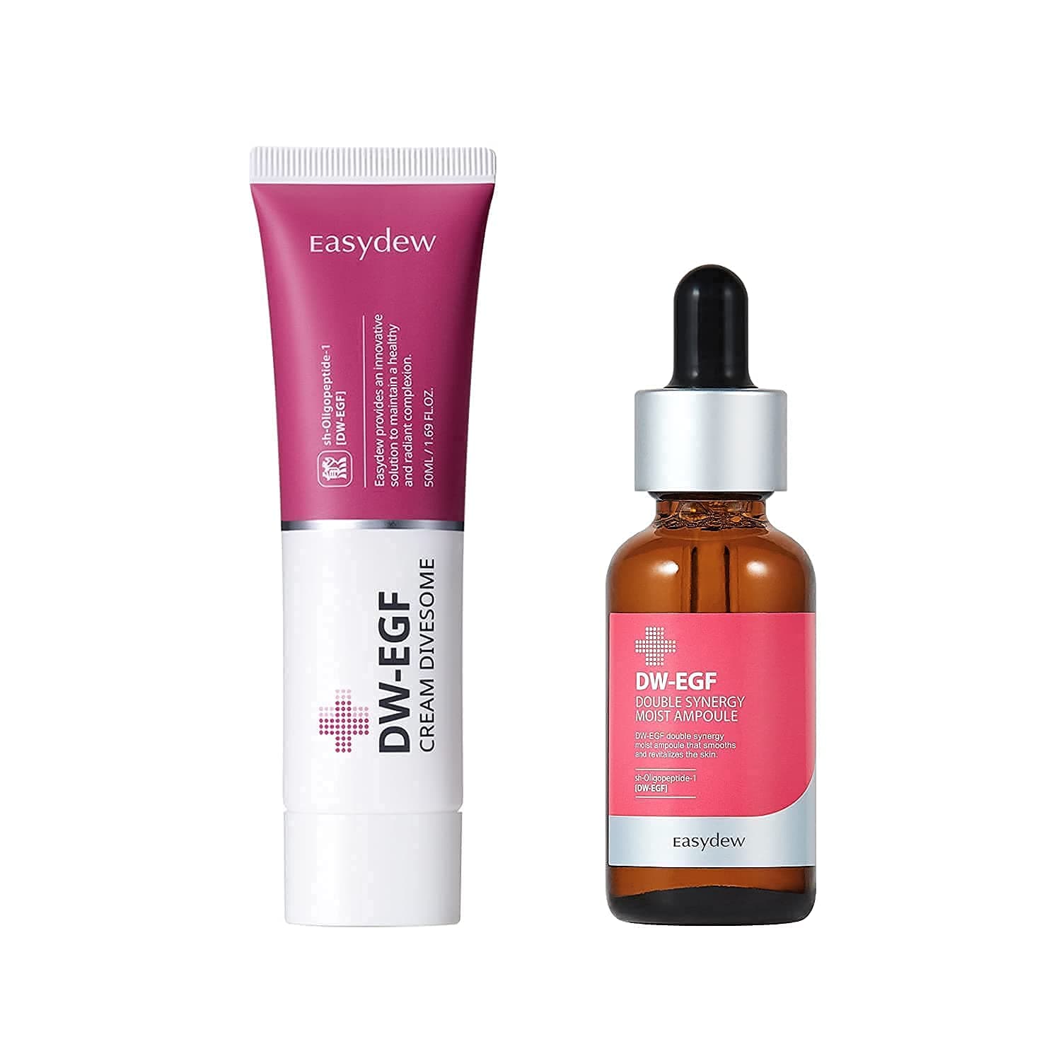 Easydew DW-EGF Double Moist Ampoule, Cream Divesome for Firming, Tightening, Moisturizing and Anti-Aging_With Double Collagen, DW-EGF & Natural Ing...