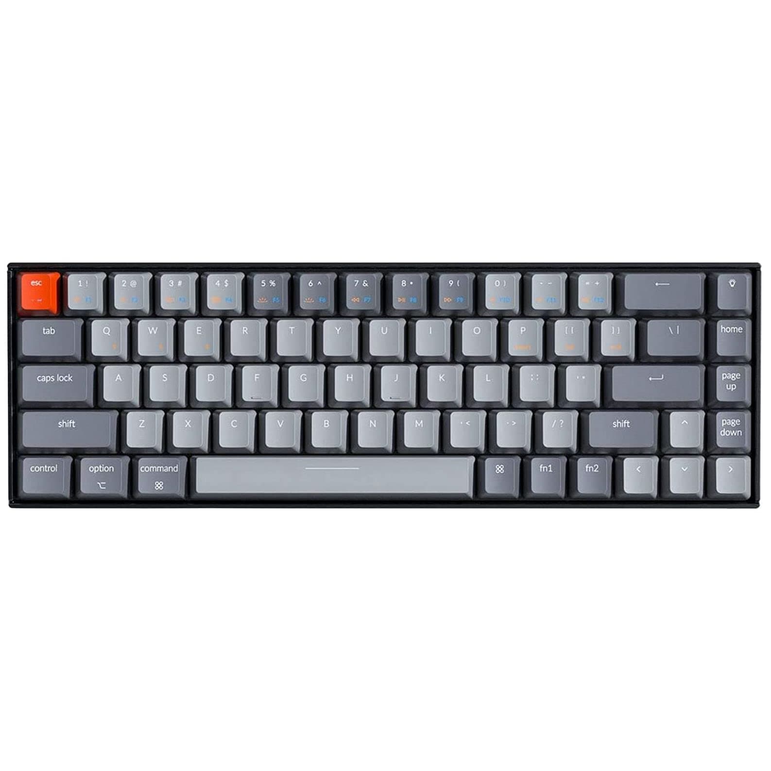 Keychron K6 Bluetooth 5.1 Wireless Mechanical Keyboard with Gateron G Pro Red Switch/LED Backlit/Rechargeable Battery, 68 Keys Compact Keyboard Com...
