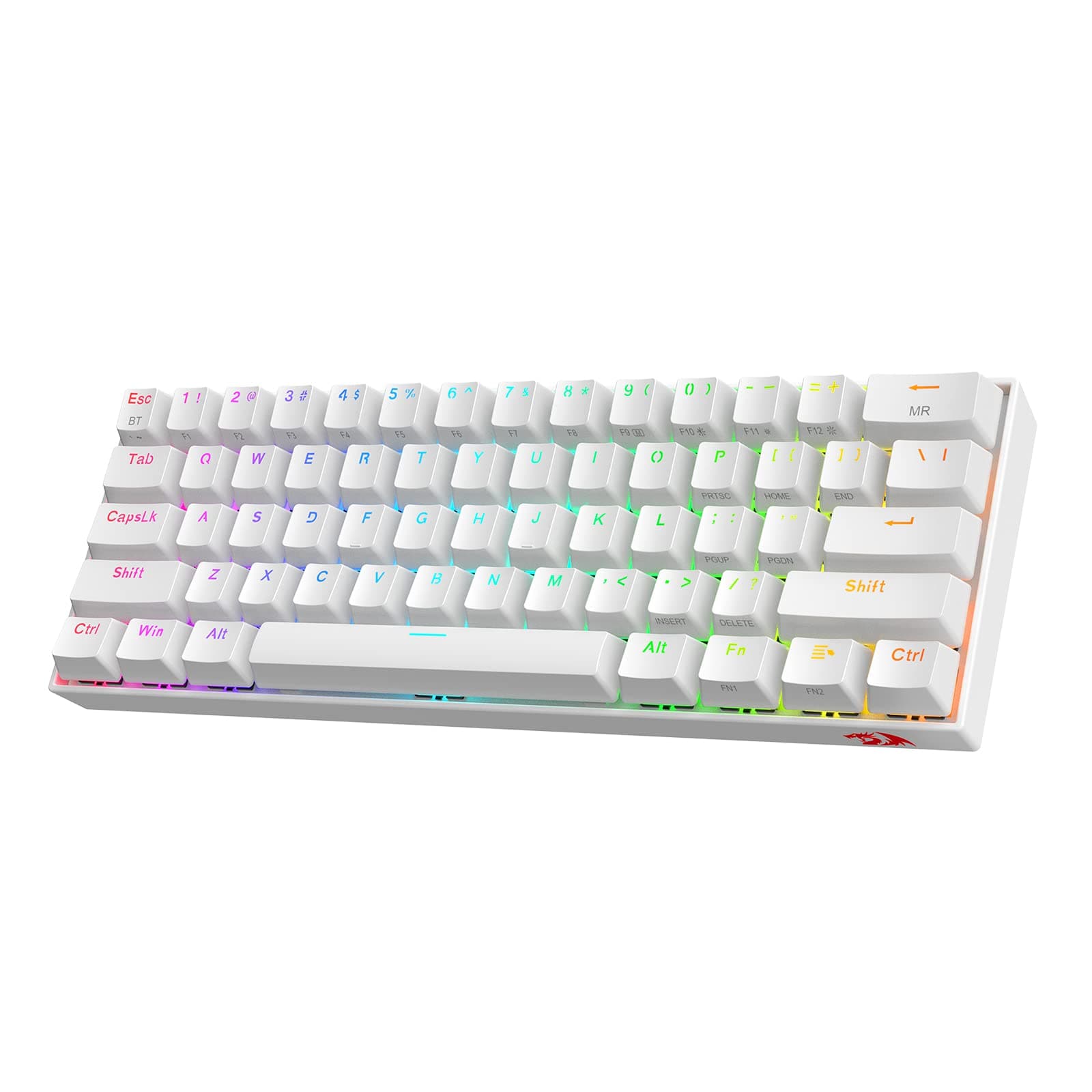 Redragon K530 Pro Draconic 60% Wireless RGB Mechanical Keyboard, Bluetooth/2.4Ghz/Wired 3-Mode 61 Keys Compact Gaming Keyboard w/100% Hot-Swap Sock...