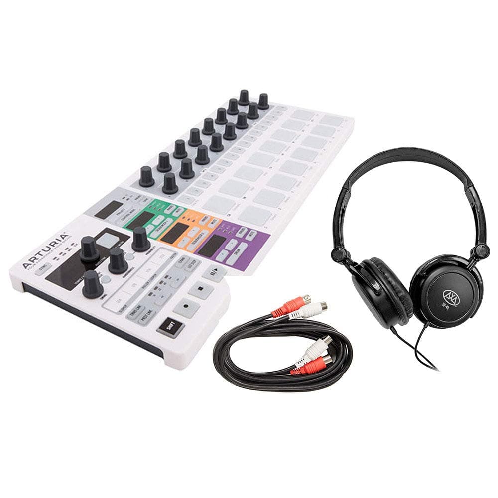 Arturia BeatStep Pro Controller and Sequencer w/AxcessAbles Headphones and Midi Cable