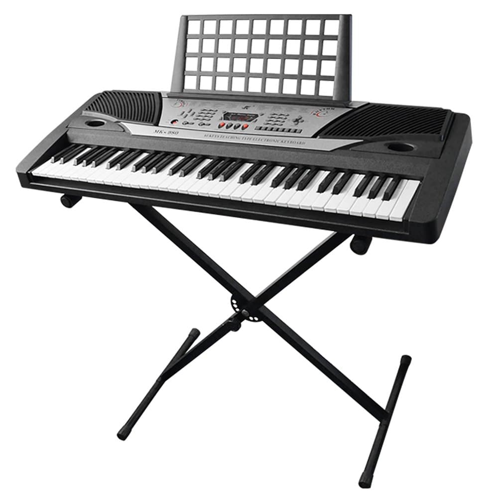 AW 61 Key Electronic Piano Keyboard Music Key Board Organ Sheet Music Stand for Beginner 37x14x5" Piano LCD Display with X Stand Manual Gift