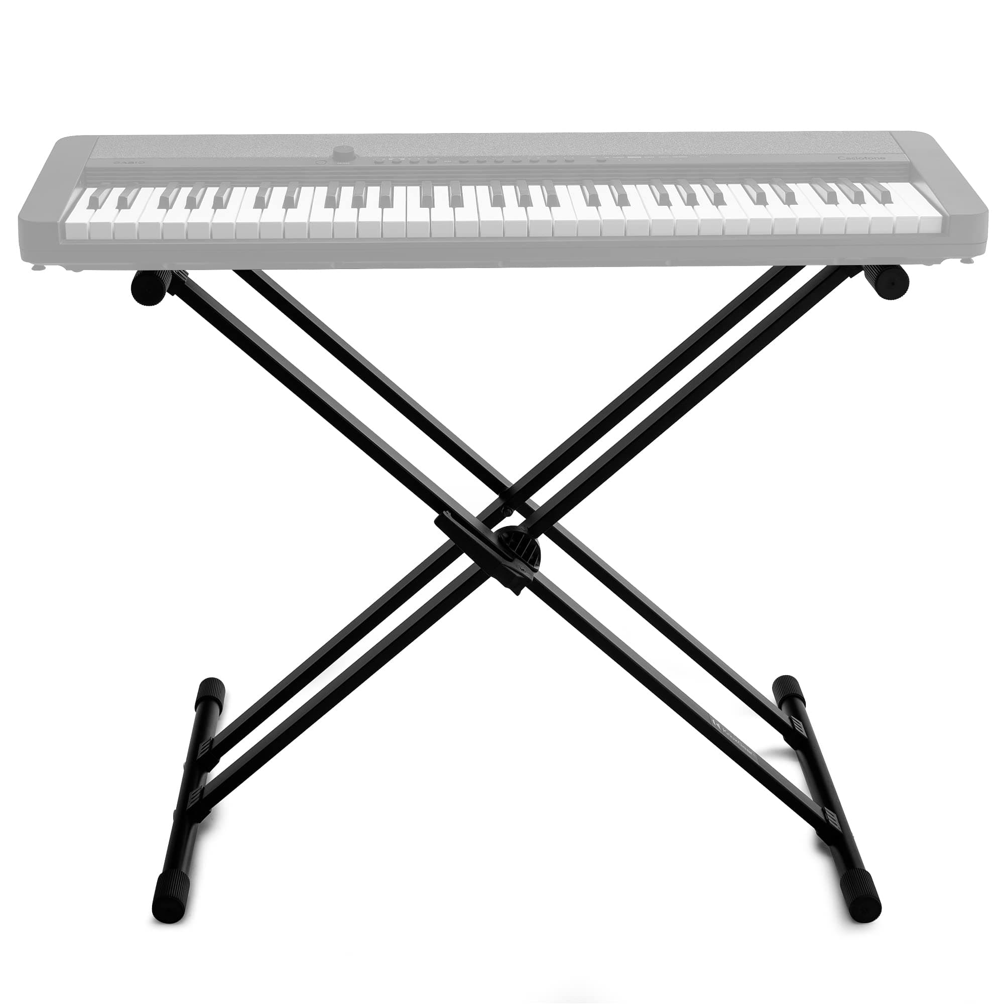 Knox Gear Adjustable Keyboard Stand - Double X Folding Electric Piano Stand for 88 Key and Smaller - Digital Piano Stand Keyboard Riser - Music Key...