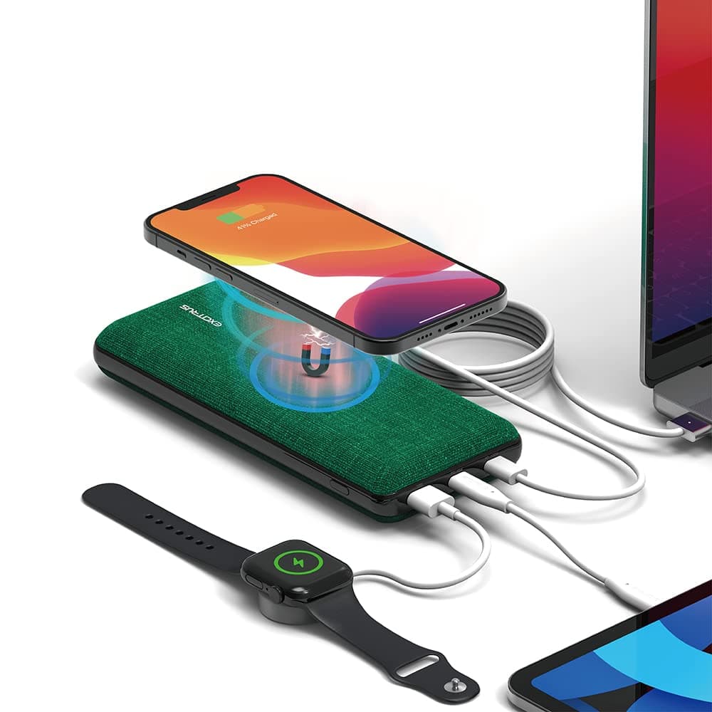 EXCITRUS Wireless Portable Charger, PD 100W USB C Magnetic Power Bank Super Fast Charging， 20,800mAh Laptop Power Bank Slim Battery Pack for MacBoo...