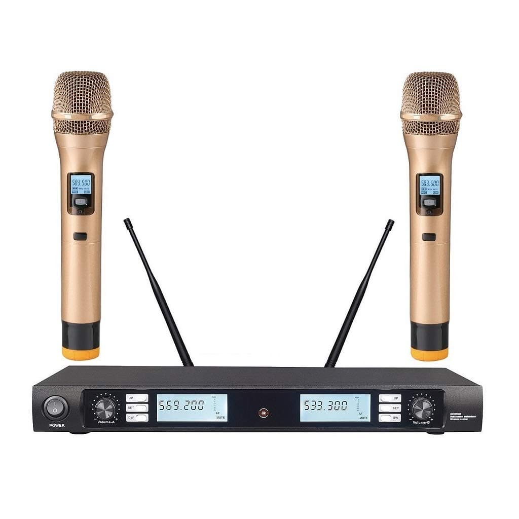 Dual Wireless Microphone system uhf Handheld Microphone outdoor wireless microphone for speech meeting church school