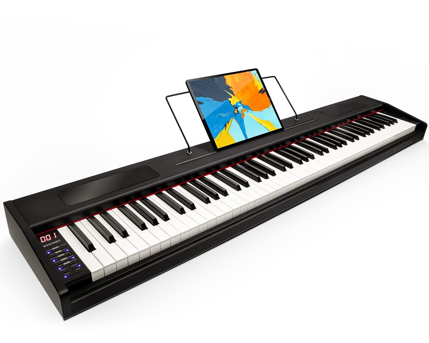 Souidmy G-110W Semi-Weighted Digital Piano Keyboard, 3inch Ultra-thin Body, Premium Grand Piano Sound, 88-Key Full Size Keyboard with Sustain Pedal...