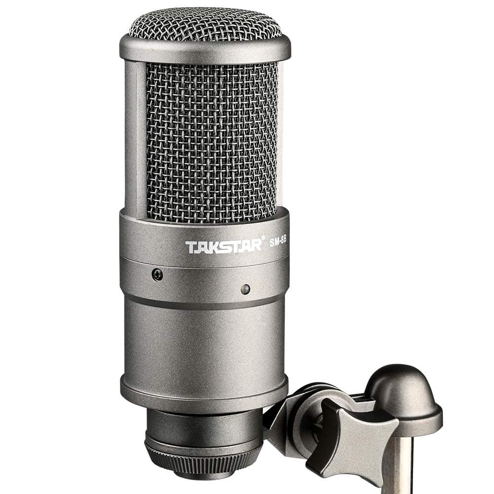 TAKSTAR Studio Microphone/Recording Microphone, Condenser Microphone with Windproof Sponge for Vocals Recording, Dubbing, Live-Streaming, Broadcast...