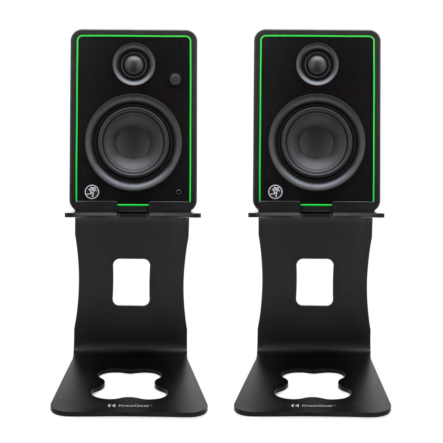 Mackie CR4-X 4-Inch Multimedia Monitors (Pair) Bundle with Knox Gear Monitor Stands (2 Items)