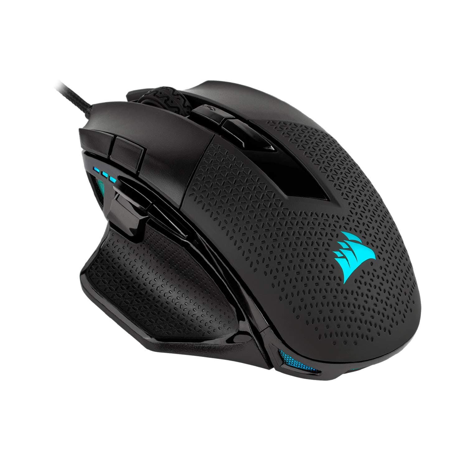 Corsair Nightsword RGB - Comfort Performance Tunable FPS/MOBA Optical Ergonomic Gaming Mouse with Backlit RGB LED, 18000 DPI, Black