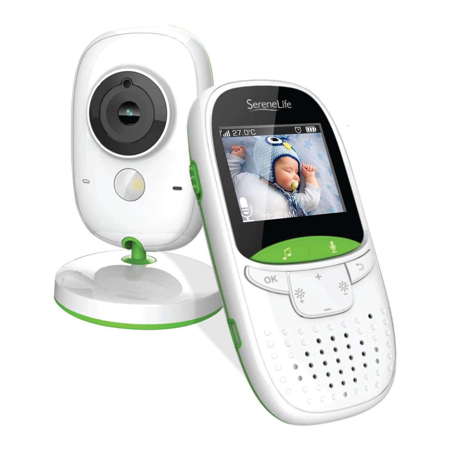 SereneLife USA Video Baby Monitor - Upgraded 850’ Wireless Long Range Camera, Night Vision, Temperature Monitoring and Portable 2” Color Screen wit...